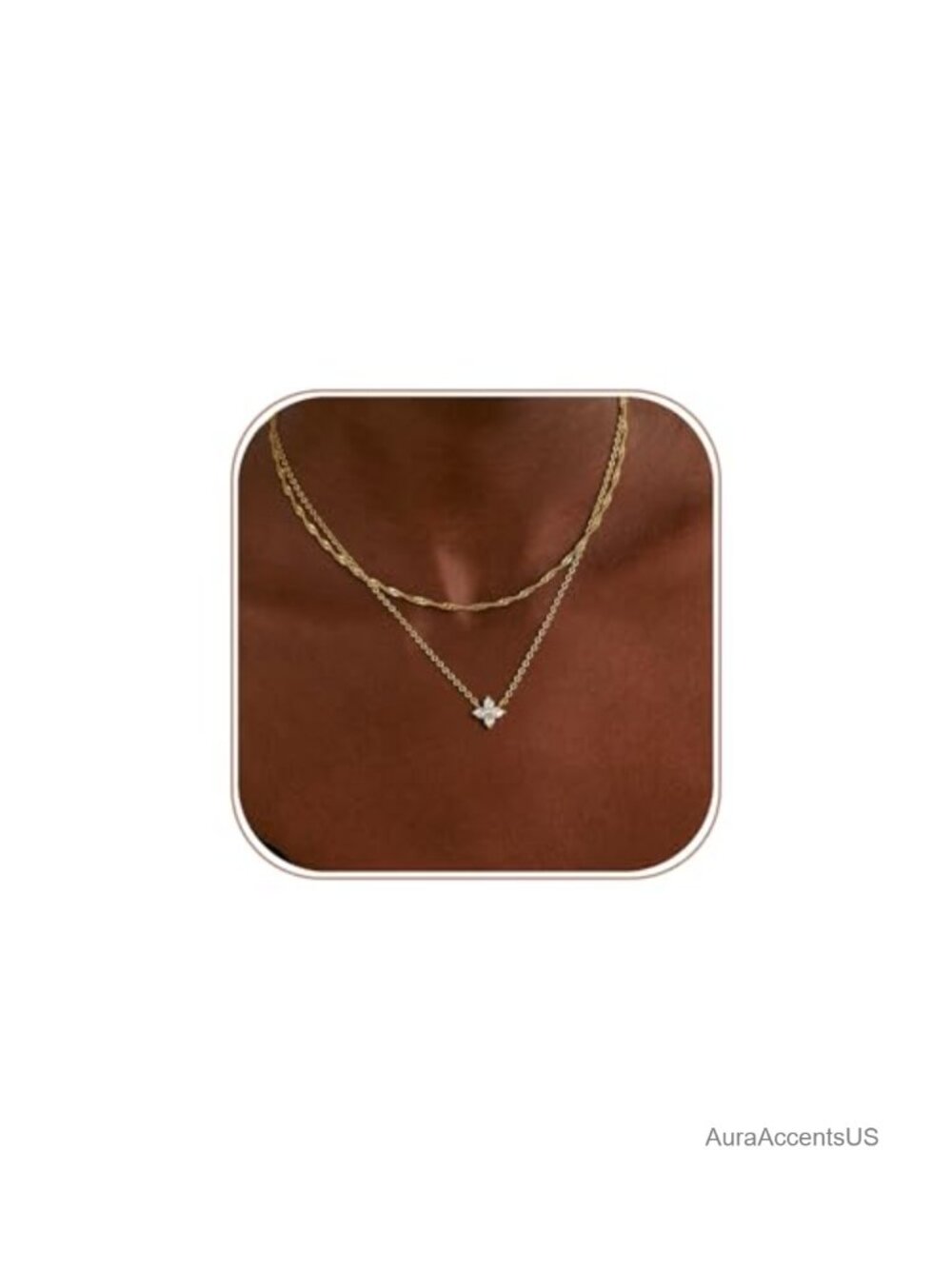 CZ Station Choker Necklace Delicate Layering Necklace Hypoallergenic Gold